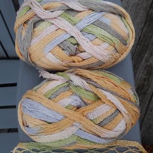 Scarf Yarn Crochet Lace Two Skeins